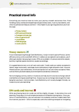 example page 5 from our offline Travel Guide for Saint Barthélemy